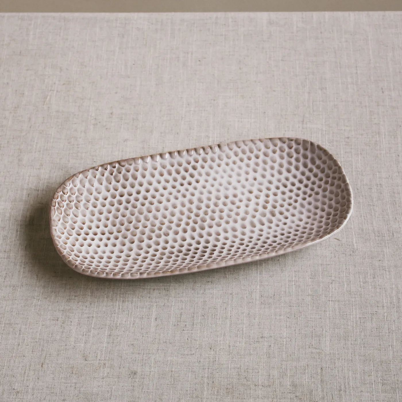 Discount CERAMIC Aurora Rectangular Platter (Dusty White) Platters|Gifts Under $99