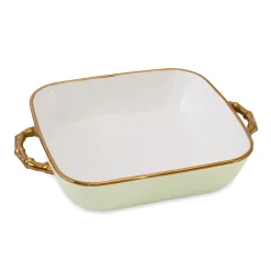 Discount CERAMIC Bambu Square Casserole Pistachio & White SECONDS - NON REFUNDA Bakers|Ceramic