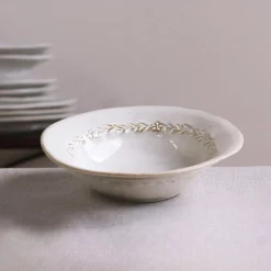 Clearance CERAMIC Valentina Soup Bowl Set of 4 (Dusty White) Bowls|Dinnerware