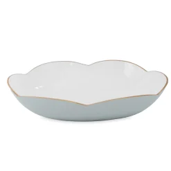 Best ENCANTO Amelia Extra Large Oval Bowl Slate and White Bowls|Enameled Color Metal