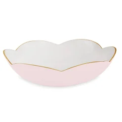 Clearance ENCANTO Amelia Large Bowl Camellia and White Bowls|Enameled Color Metal