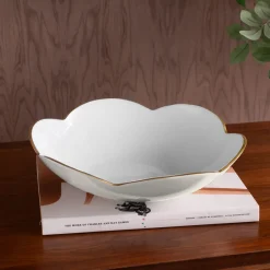 Hot ENCANTO Amelia Medium Bowl Cream and White Holiday|Bowls