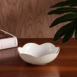 Best ENCANTO Amelia Mini Round Bowl Cream and White Holiday|Bowls