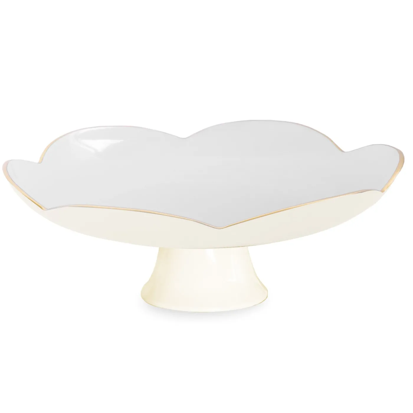 Online ENCANTO Amelia Pedestal Cake Plate Cream and White Holiday|Cake Plates