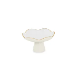 New ENCANTO Amelia Small Pedestal Cream and White Holiday|Pedestals