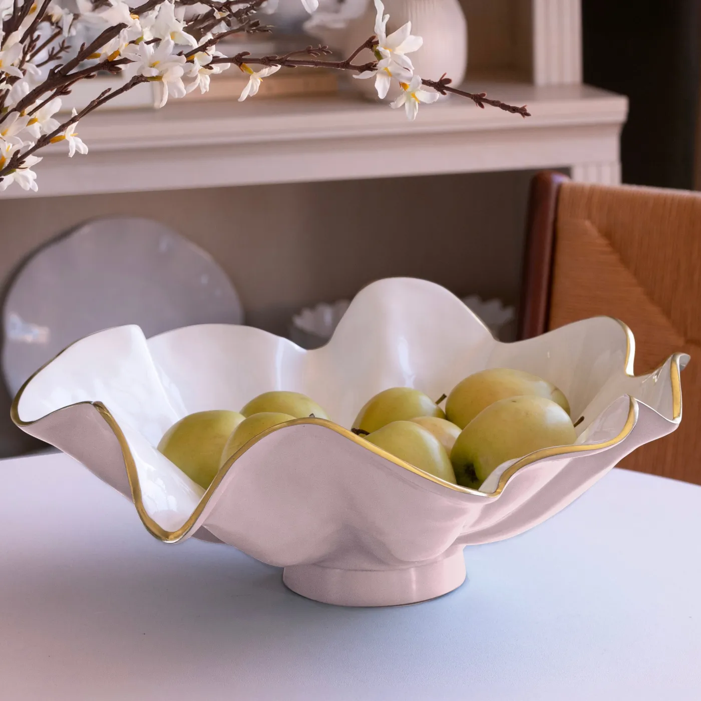 Hot ENCANTO Aries Bowl (Camellia and White) Bowls|Enameled Color Metal
