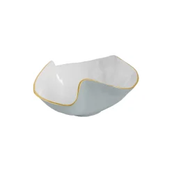 Discount ENCANTO Aries Medium Bowl Slate and White Bowls|Enameled Color Metal