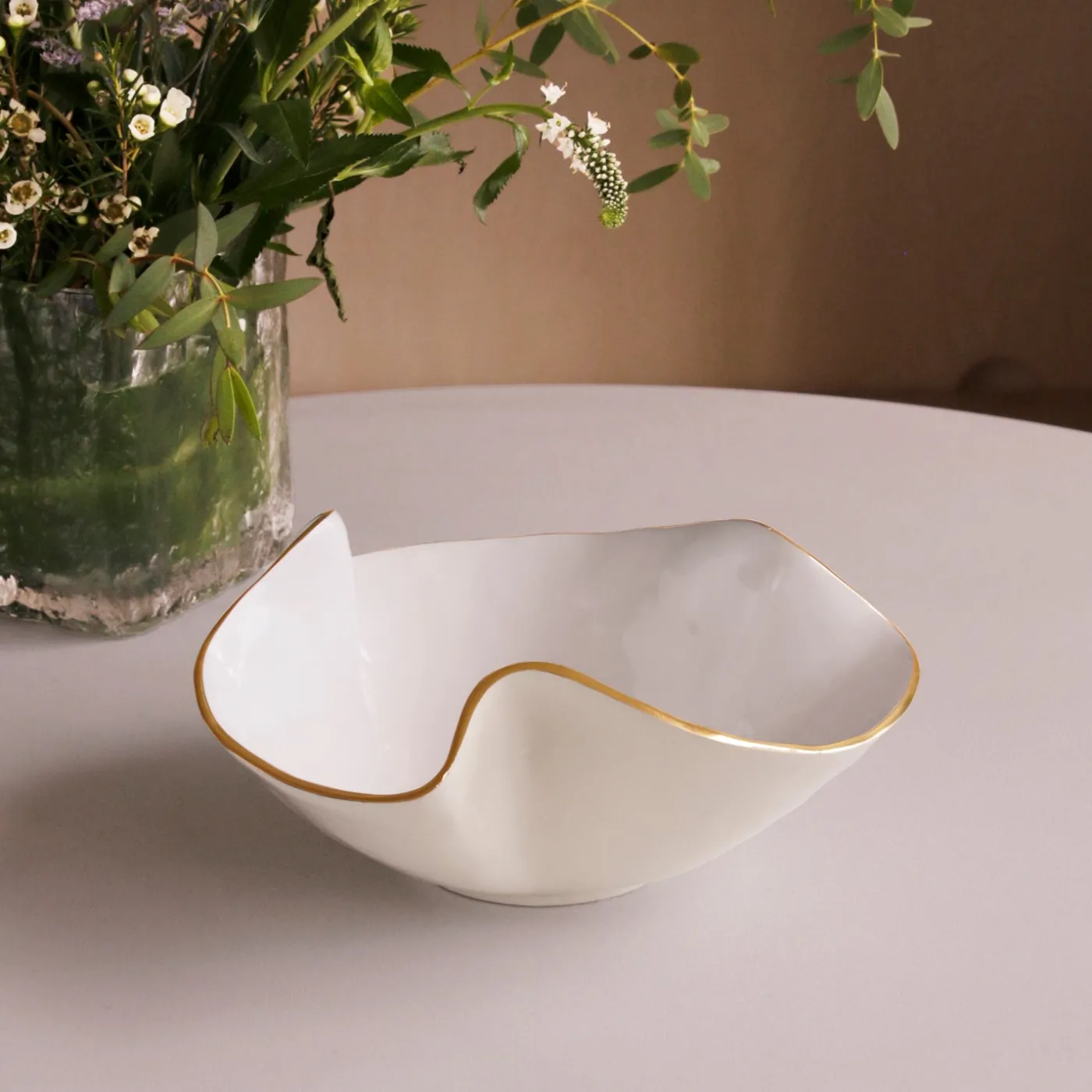 ENCANTO Aries Small Bowl Cream and White Holiday|Bowls