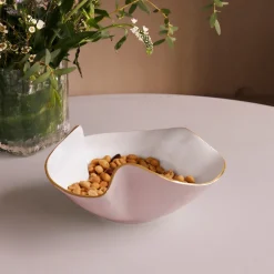 Best ENCANTO Aries Small Bowl Camellia and White Bowls|Enameled Color Metal