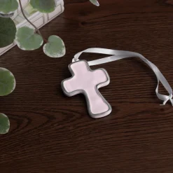 Discount ENCANTO Athens Cross Ornament (Camellia) Ornaments|Gifts Under $50