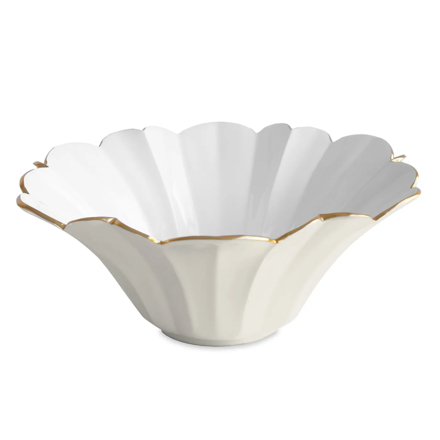 Sale ENCANTO Avril Large Bowl (Cream and White) Bowls|Enameled Color Metal