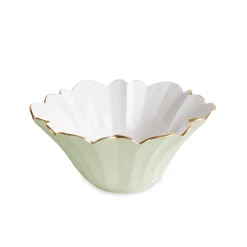 Hot ENCANTO Avril Medium Bowl (Pistachio and White) Bowls|Enameled Color Metal