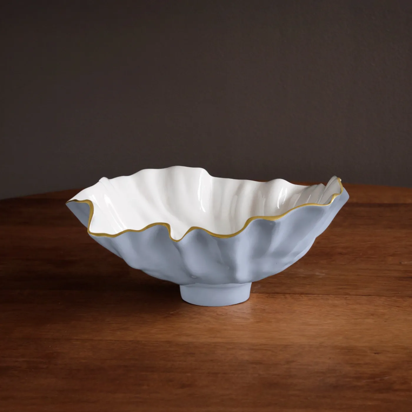 Online ENCANTO Bloom Medium Bowl (Periwinkle and White) Bowls|Enameled Color Metal