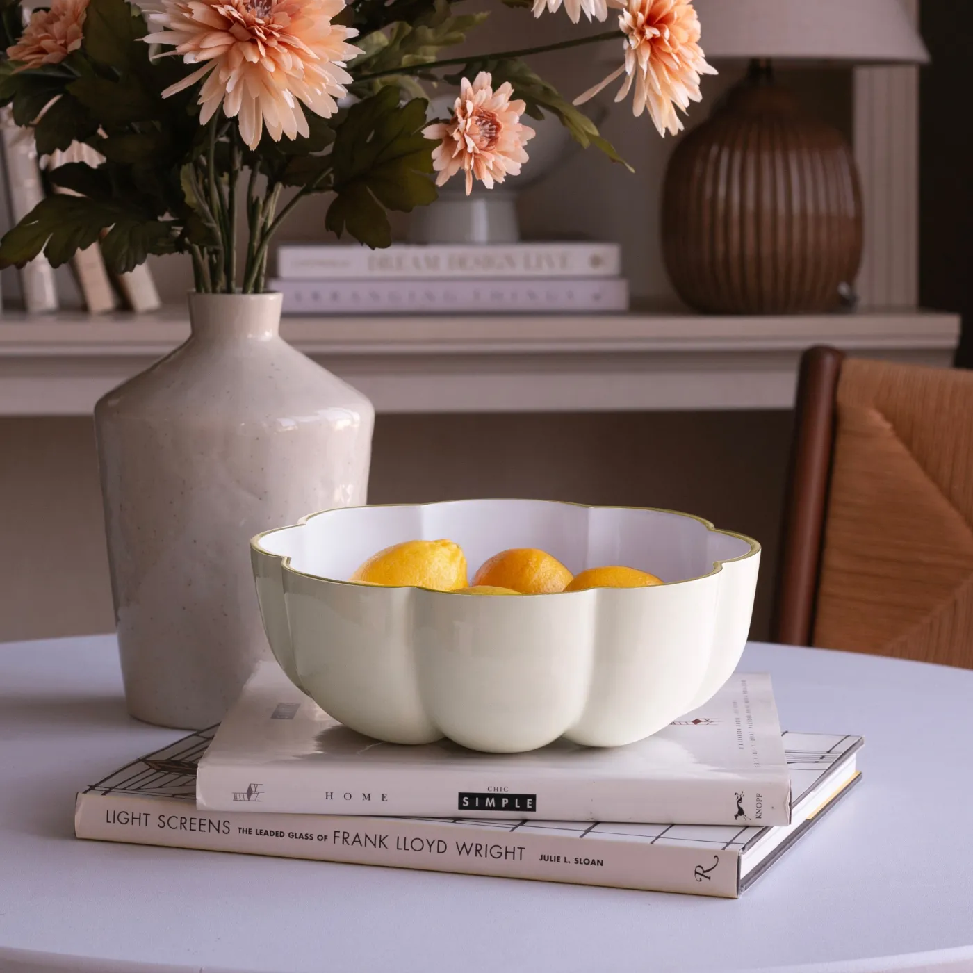 ENCANTO Calabaza Medium Bowl (Cream and White) Holiday|Bowls
