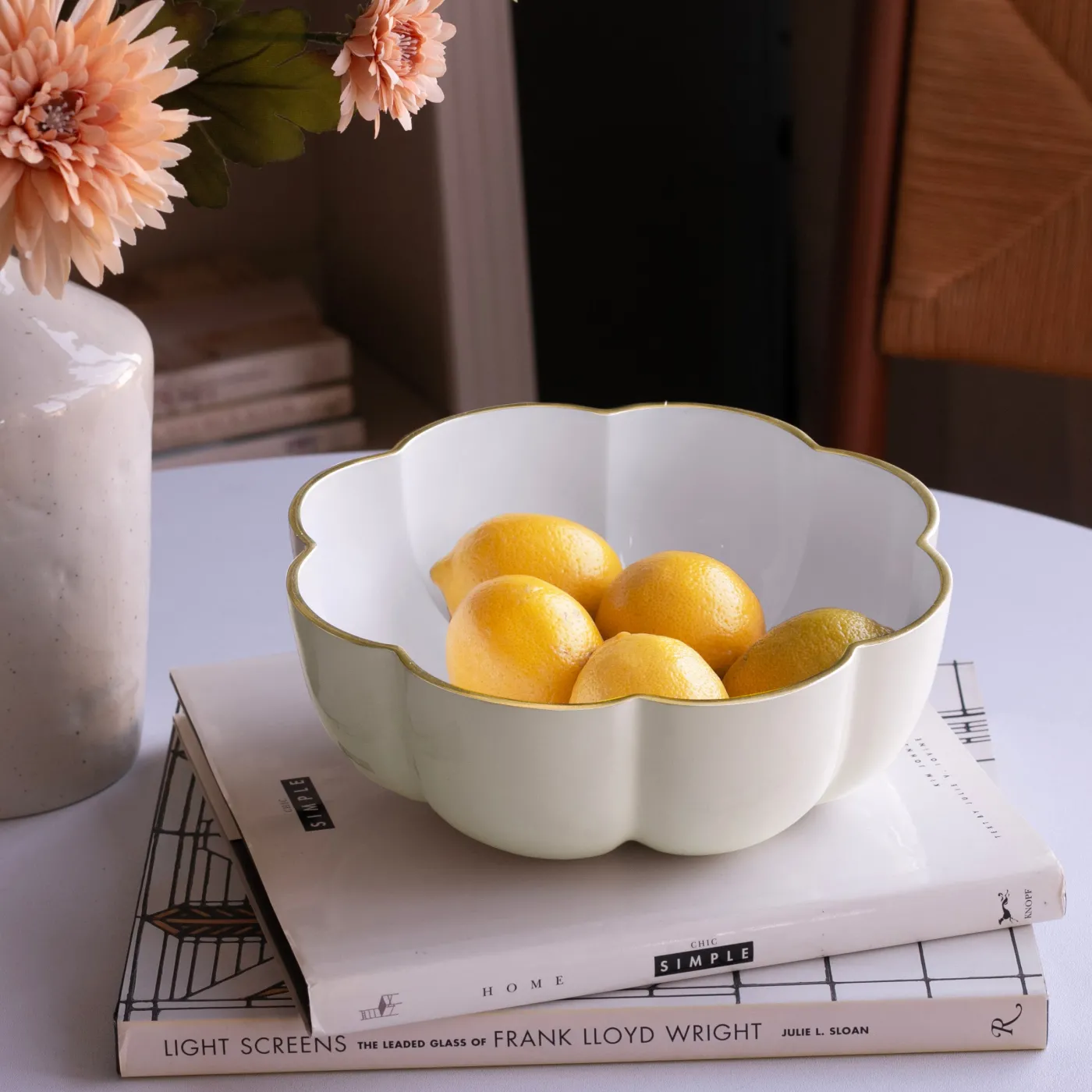 ENCANTO Calabaza Medium Bowl (Cream and White) Holiday|Bowls