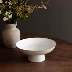 Online ENCANTO Carnaval Medium Pedestal (Cream and White) Pedestals|Enameled Color Metal