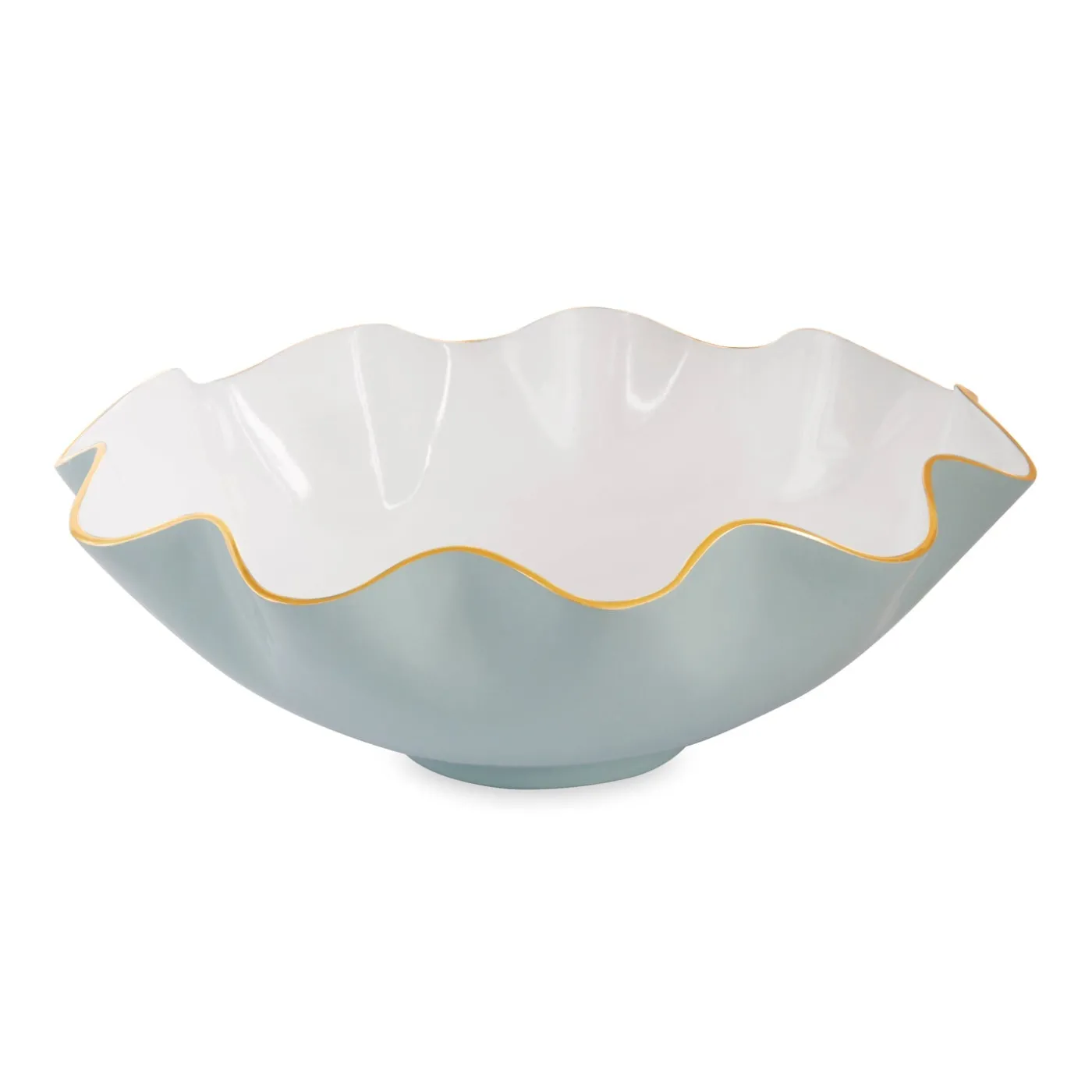 Online ENCANTO Carola Extra Large Bowl Slate & White Bowls|Enameled Color Metal