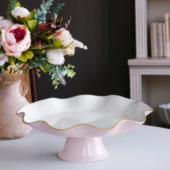 Discount ENCANTO Carola Pedestal Cake Plate (Camellia and White) Cake Plates|Gifts For The Bride + Groom