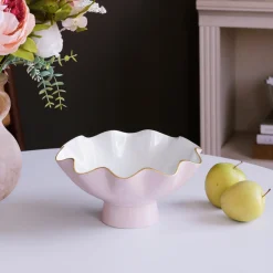 Outlet ENCANTO Carola Small Pedestal (Camellia and White) Pedestals|Best Sellers