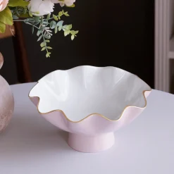 Outlet ENCANTO Carola Small Pedestal (Camellia and White) Pedestals|Best Sellers