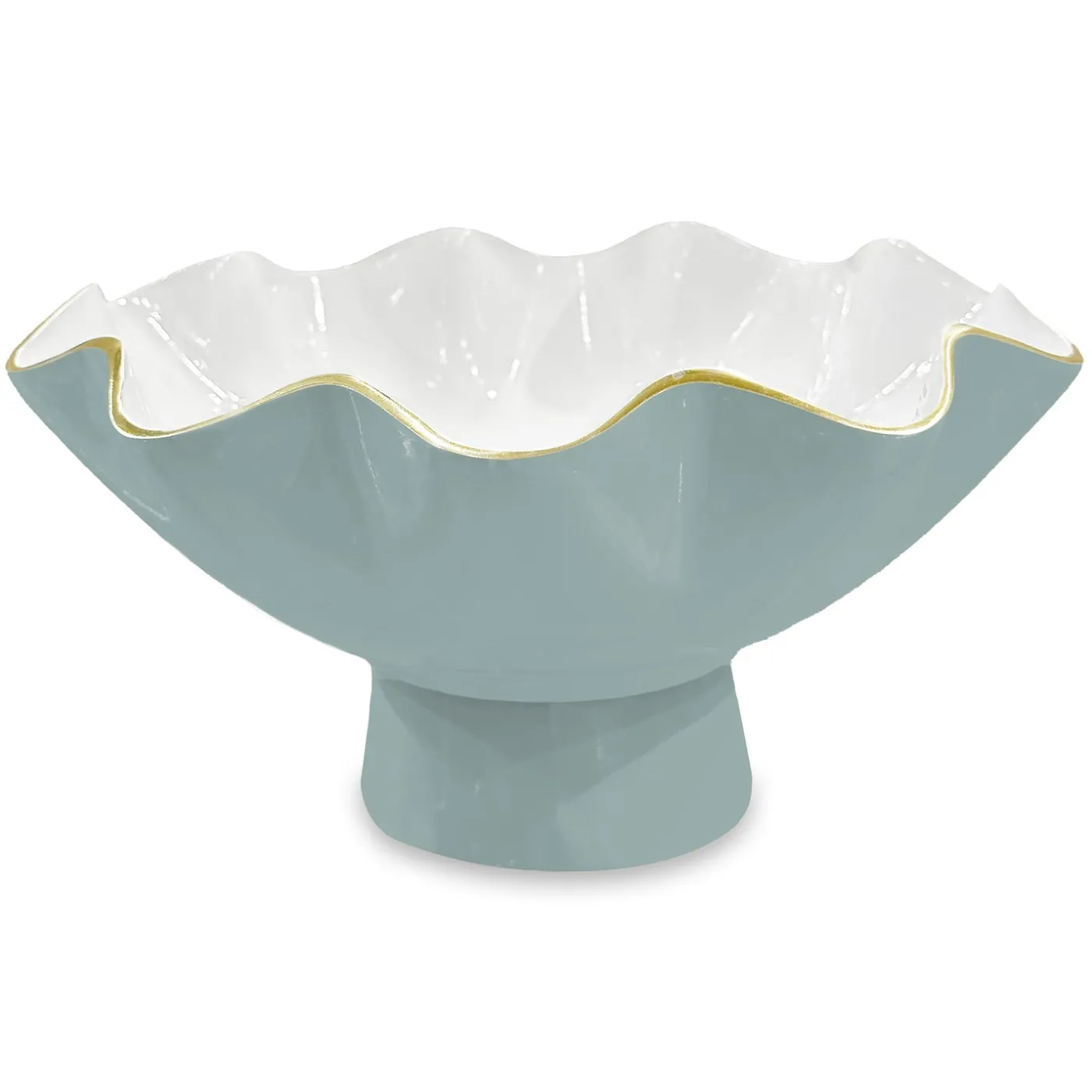 Sale ENCANTO Carola Small Pedestal (Slate and White) Pedestals|Enameled Color Metal