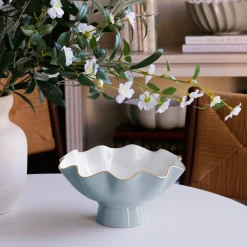 Sale ENCANTO Carola Small Pedestal (Slate and White) Pedestals|Enameled Color Metal