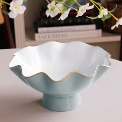 Sale ENCANTO Carola Small Pedestal (Slate and White) Pedestals|Enameled Color Metal