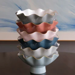 Outlet ENCANTO Carola Small Pedestal (Midnight and White) Pedestals|Enameled Color Metal