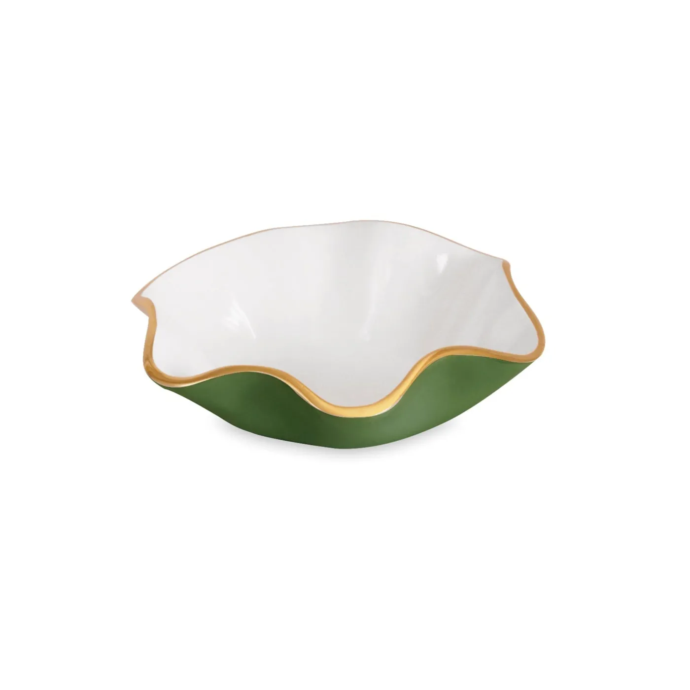 Discount ENCANTO Carola Small Round Bowl Leaf Green and White Holiday|Bowls