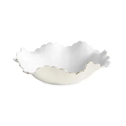 Discount ENCANTO Colette Medium Bowl (Cream and White) Bowls|Enameled Color Metal