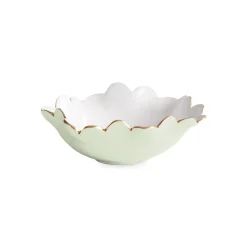 Hot ENCANTO Colette Mini Round Bowl (Pistachio and White) Bowls|Enameled Color Metal
