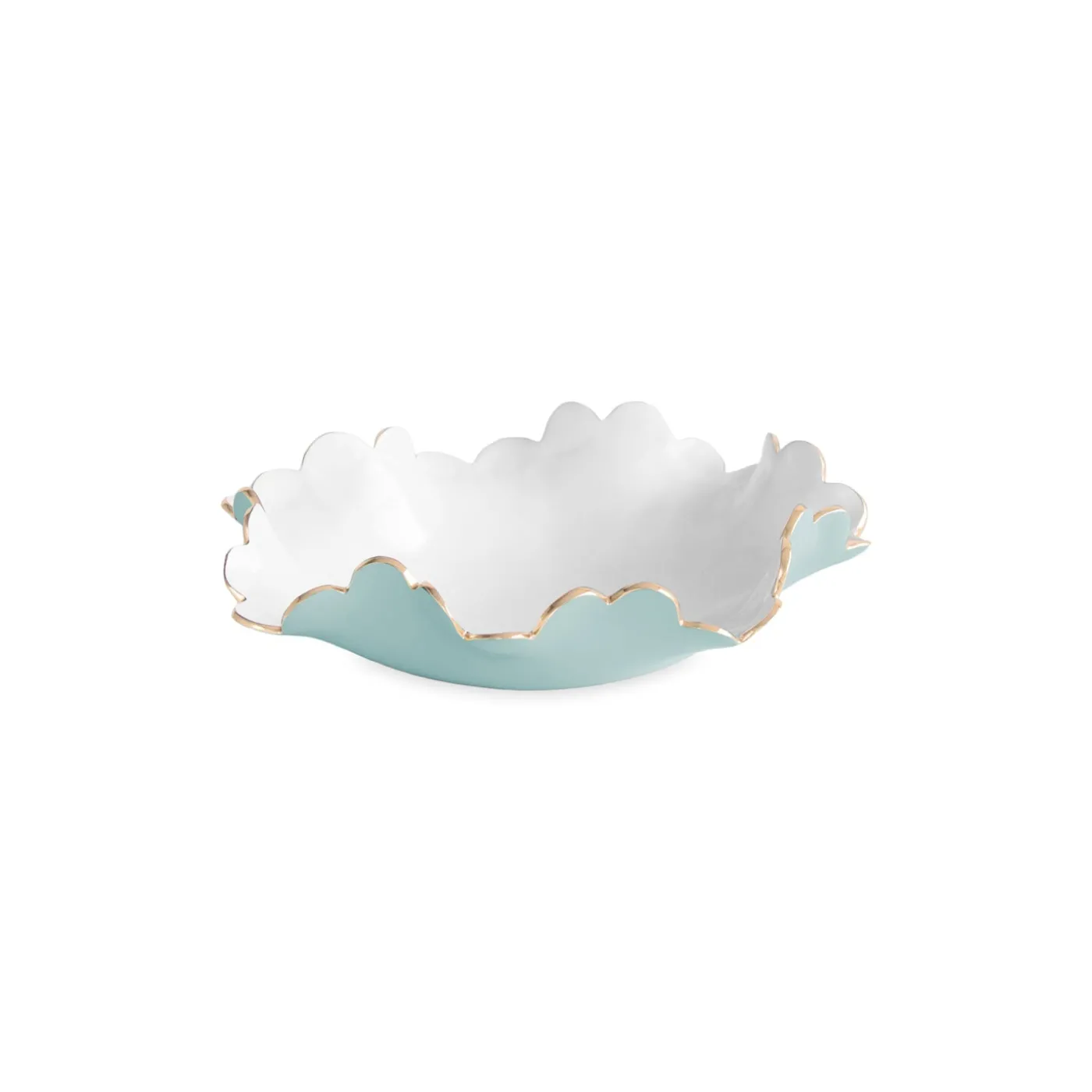 Discount ENCANTO Colette Small Bowl (Turquoise and White) Bowls|Enameled Color Metal