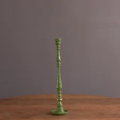 Best ENCANTO Crosby Medium Candlestick Holder (Leaf Green) Candlestick Holders|Enameled Color Metal