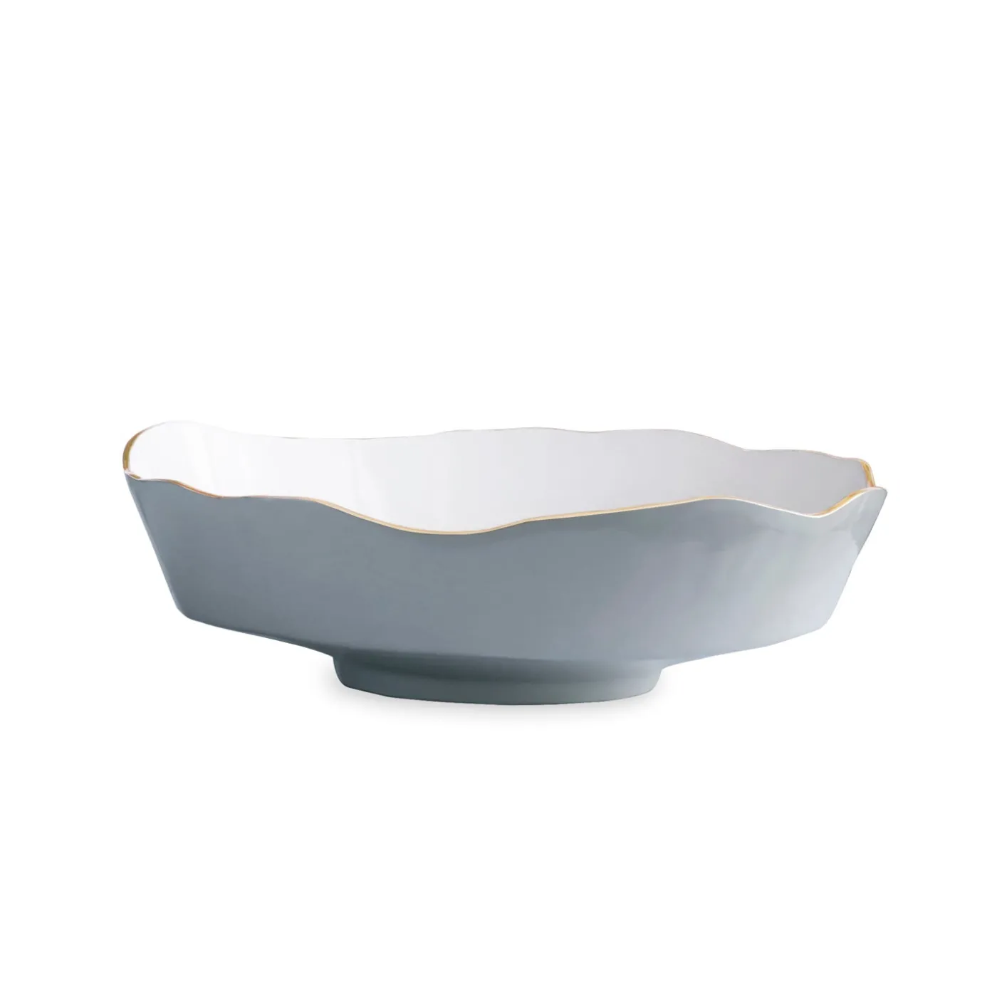 Sale ENCANTO Dakota Large Bowl (Slate and White) Bowls|Enameled Color Metal