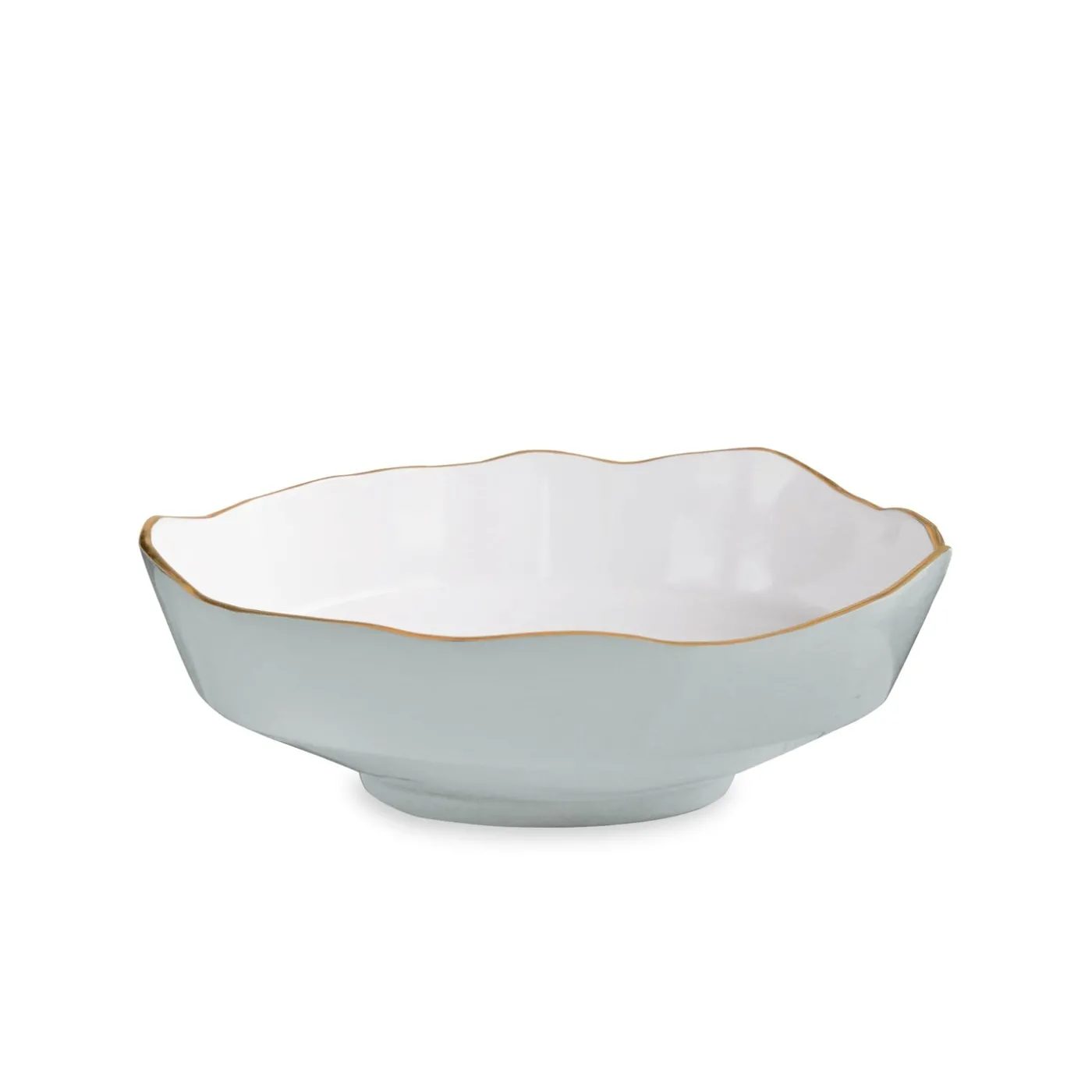 Online ENCANTO Dakota Medium Bowl (Slate and White) Bowls|Enameled Color Metal
