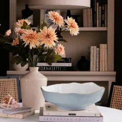 Online ENCANTO Dakota Medium Bowl (Slate and White) Bowls|Enameled Color Metal