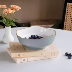 Hot ENCANTO Dakota Small Bowl (Slate and White) Bowls|Gifts Under $99