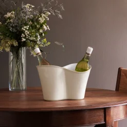 New ENCANTO Double Ice Bucket (Cream and White) Ice Buckets + Scoops|Gifts For The Wine Lover