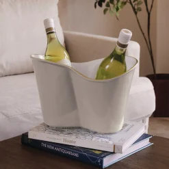New ENCANTO Double Ice Bucket (Cream and White) Ice Buckets + Scoops|Gifts For The Wine Lover