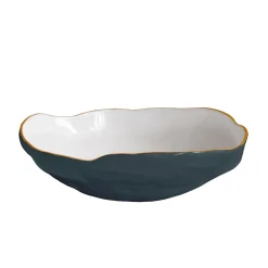 Outlet ENCANTO Nuevo Large Bowl Midnight & White Bowls|Enameled Color Metal