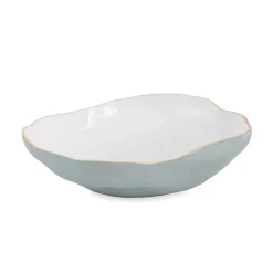 Sale ENCANTO Nuevo Large Bowl (Slate & White) Bowls|Enameled Color Metal