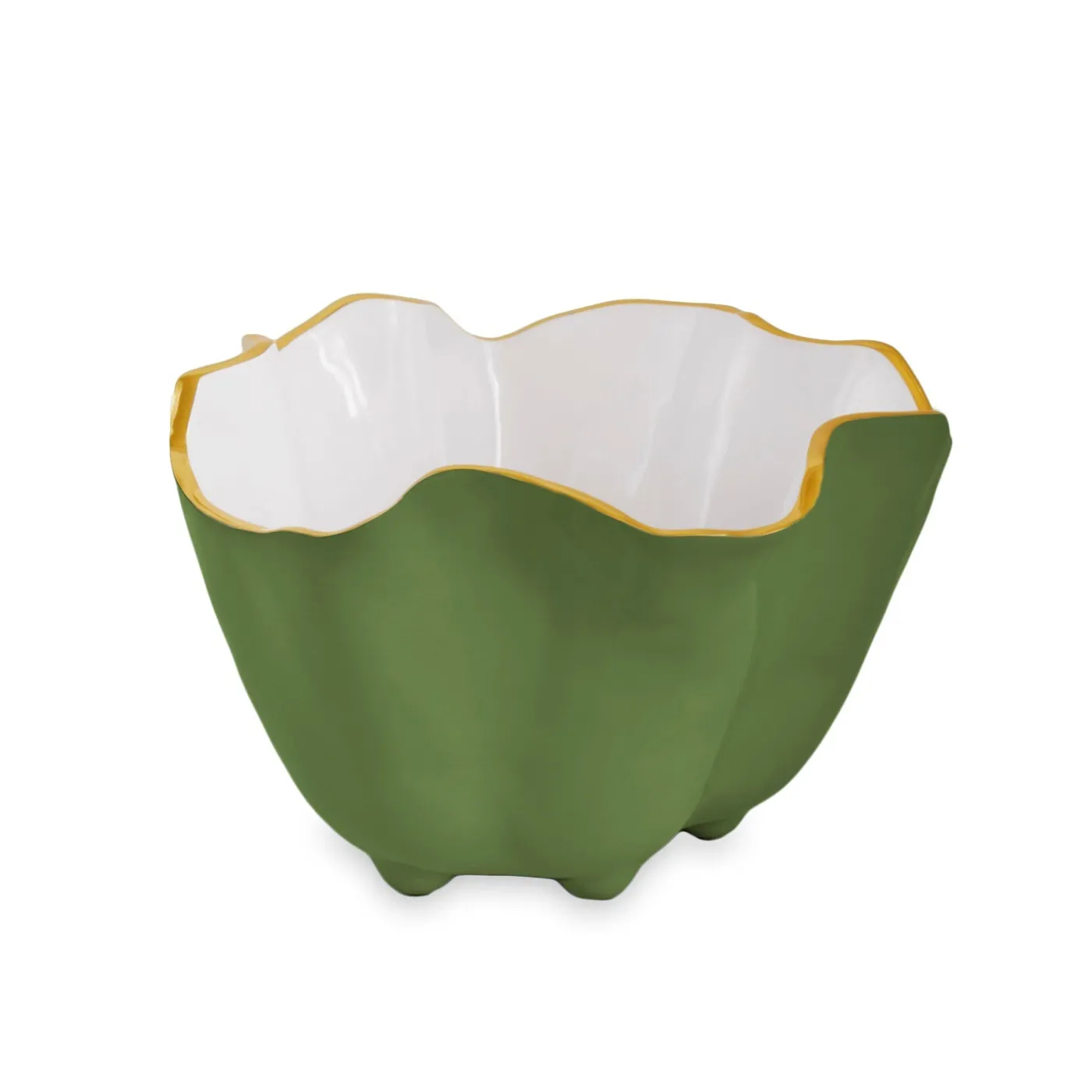 Clearance ENCANTO Onyx Ice Bucket Leaf Green and White Holiday|Ice Buckets + Scoops