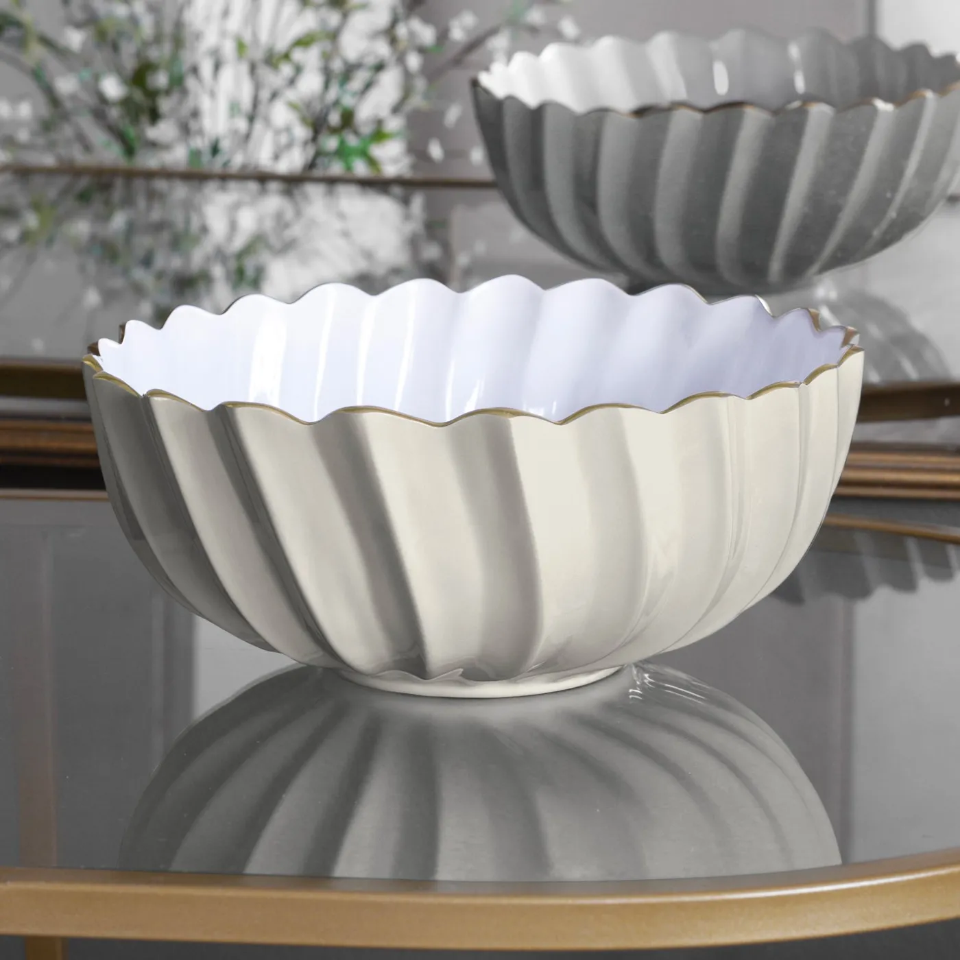 Discount ENCANTO Orlando Medium Bowl (Cream and White) Holiday|Bowls