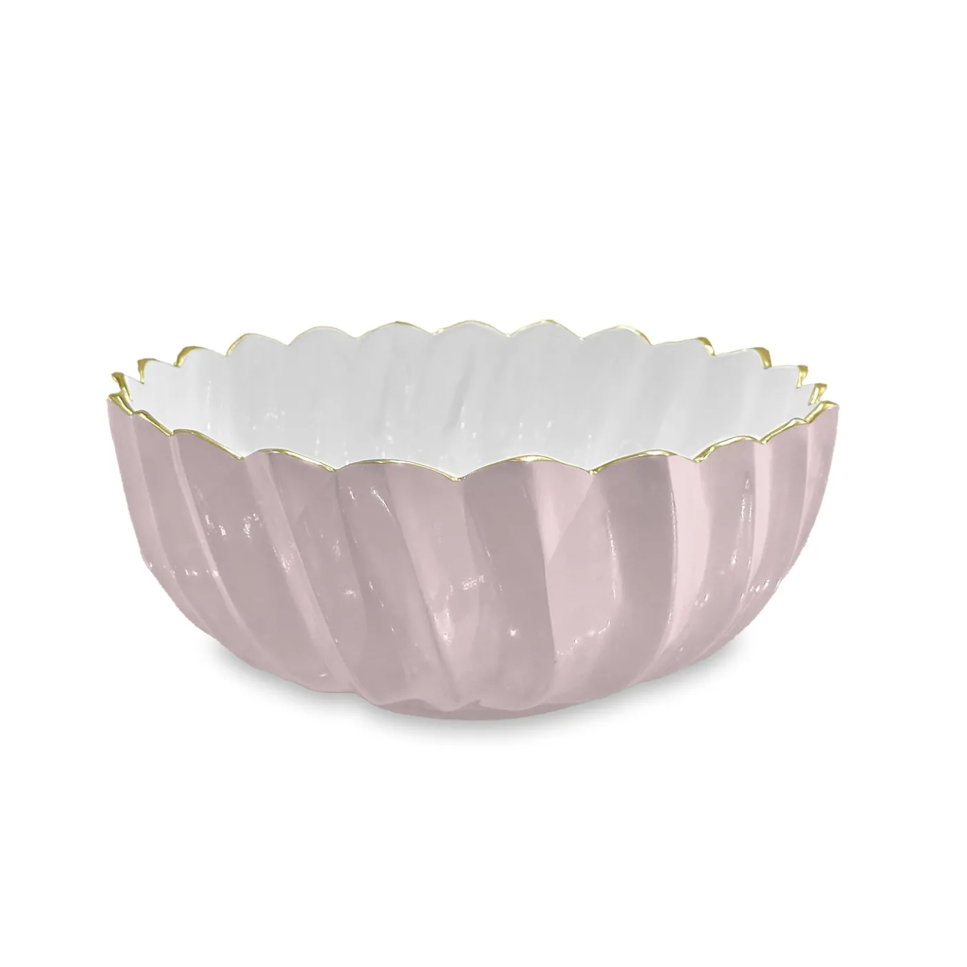 Hot ENCANTO Orlando Medium Bowl (Camellia and White) Bowls|Enameled Color Metal