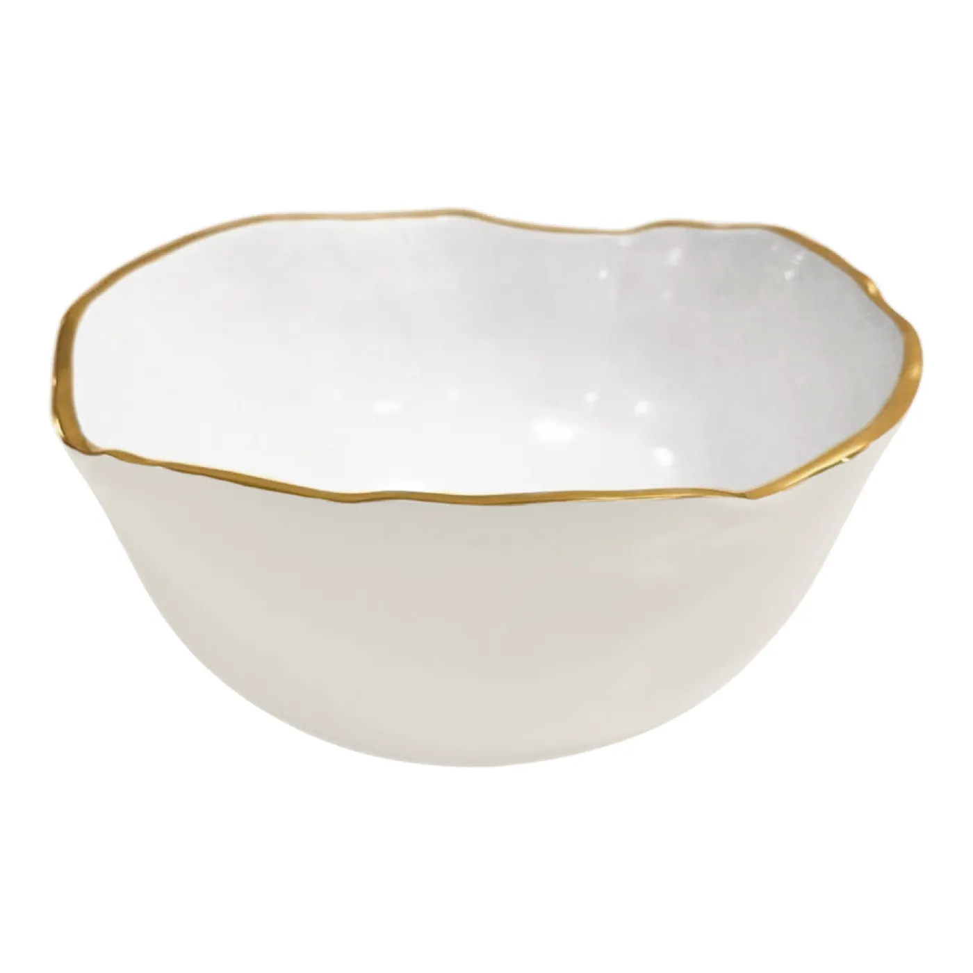 Sale ENCANTO Osaka Large Bowl (Cream and White) Bowls|Enameled Color Metal