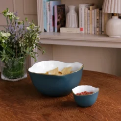 Hot ENCANTO Osaka Small Bowl Midnight & White Bowls|Gifts Under $99