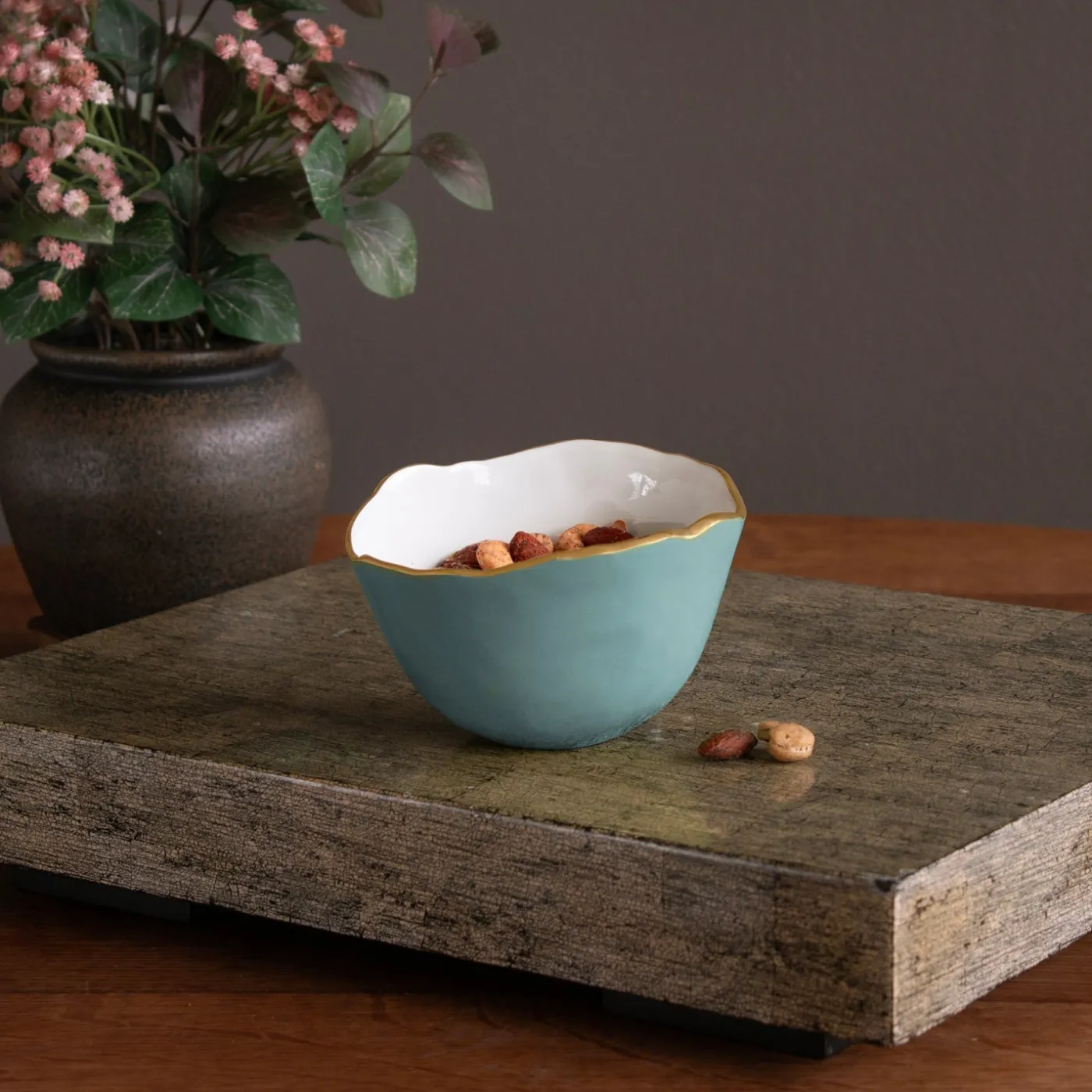 Clearance ENCANTO Osaka Small Bowl (Turquoise and White) Bowls|Gifts Under $99