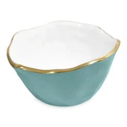 Clearance ENCANTO Osaka Small Bowl (Turquoise and White) Bowls|Gifts Under $99