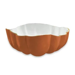 New ENCANTO Rita Medium Bowl (Cayenne and White) Bowls|Enameled Color Metal