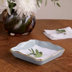 Clearance ENCANTO Soho Beverage Napkin Holder Slate Napkin + Guest Towel Boxes|Enameled Color Metal